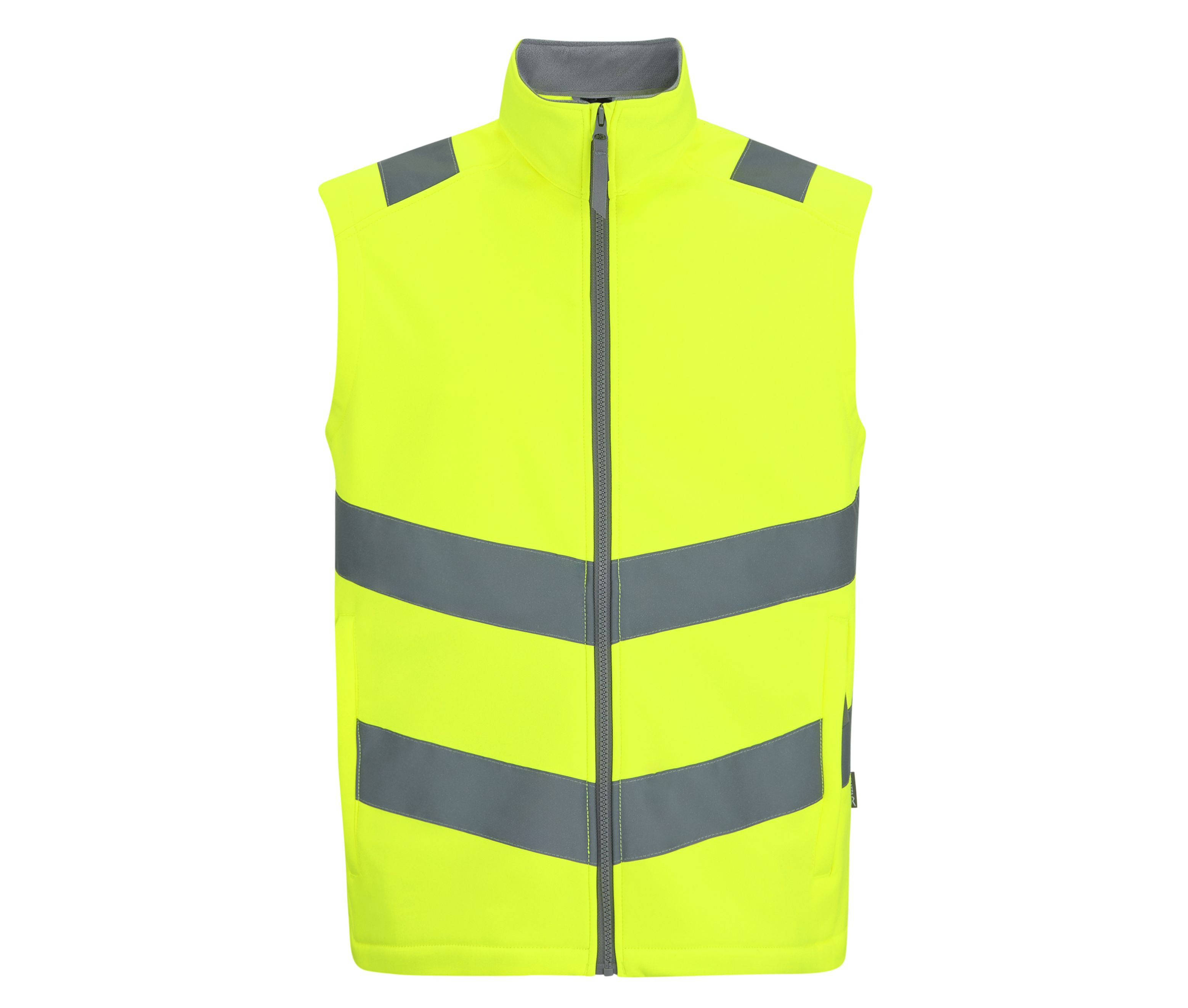 HI-VIS PRO CONTRACT ABLAZE SOFTSHELL BODYWARMER